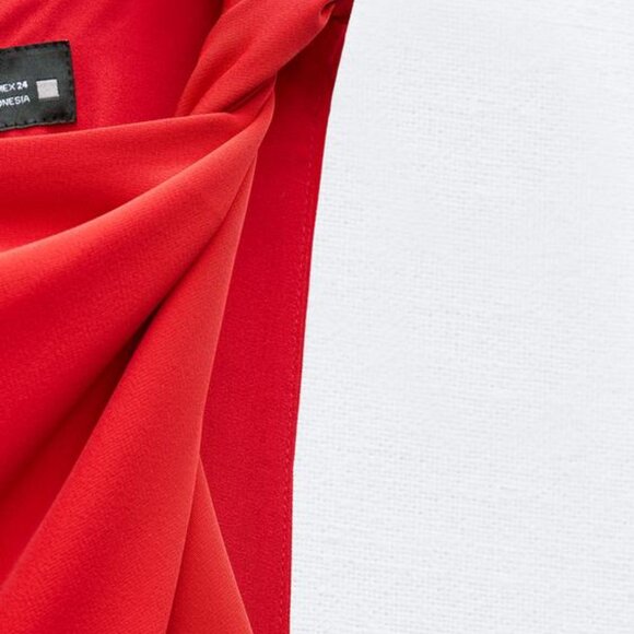 NWT ZARA CUT OUT RUCHED DRESS S 7969 - Picture 2 of 6